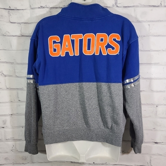 University Of Florida Gators 1/4 Zip Pullover With Sequin, Med - Picture 1 of 7
